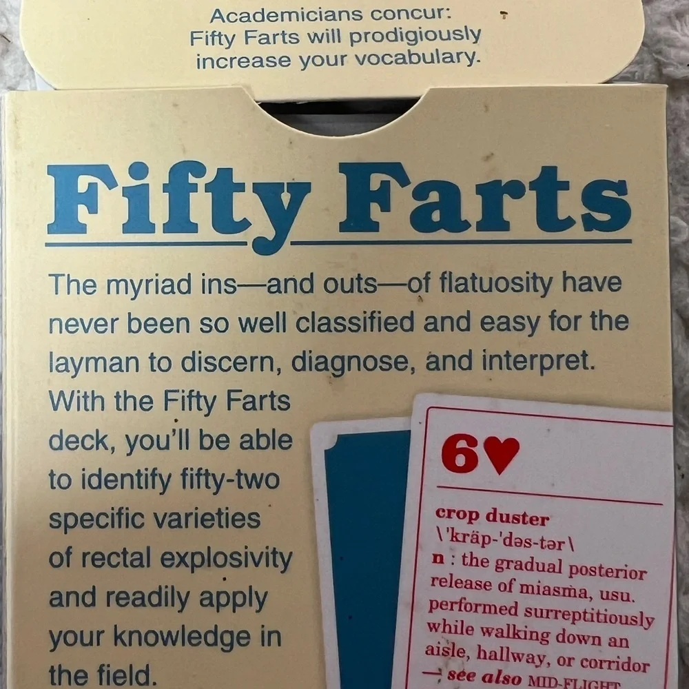 Knock Knock "Fifty Farts" Learning Guide Gag Gift Cards - Picture 5 of 8